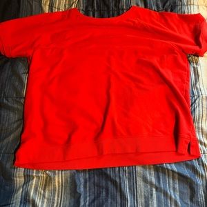 Red short sleeve sweater